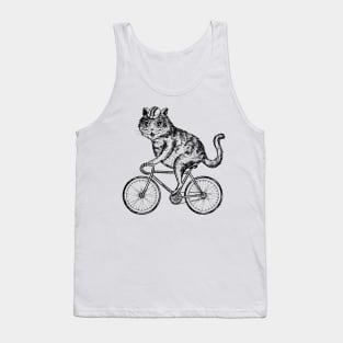 The cat on a bike Tank Top